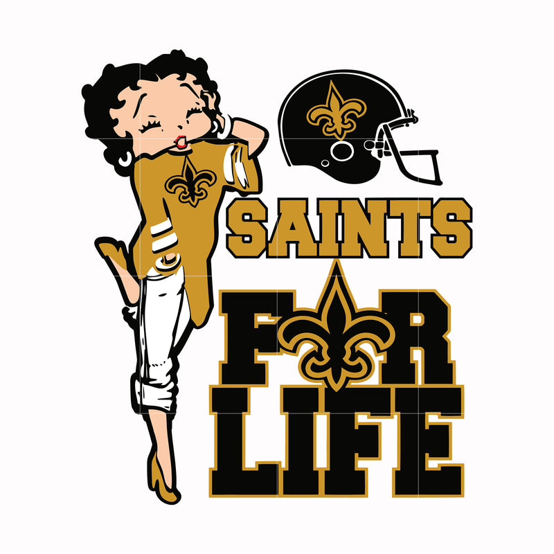 Saints for life, svg, png, dxf, eps file NFL000082