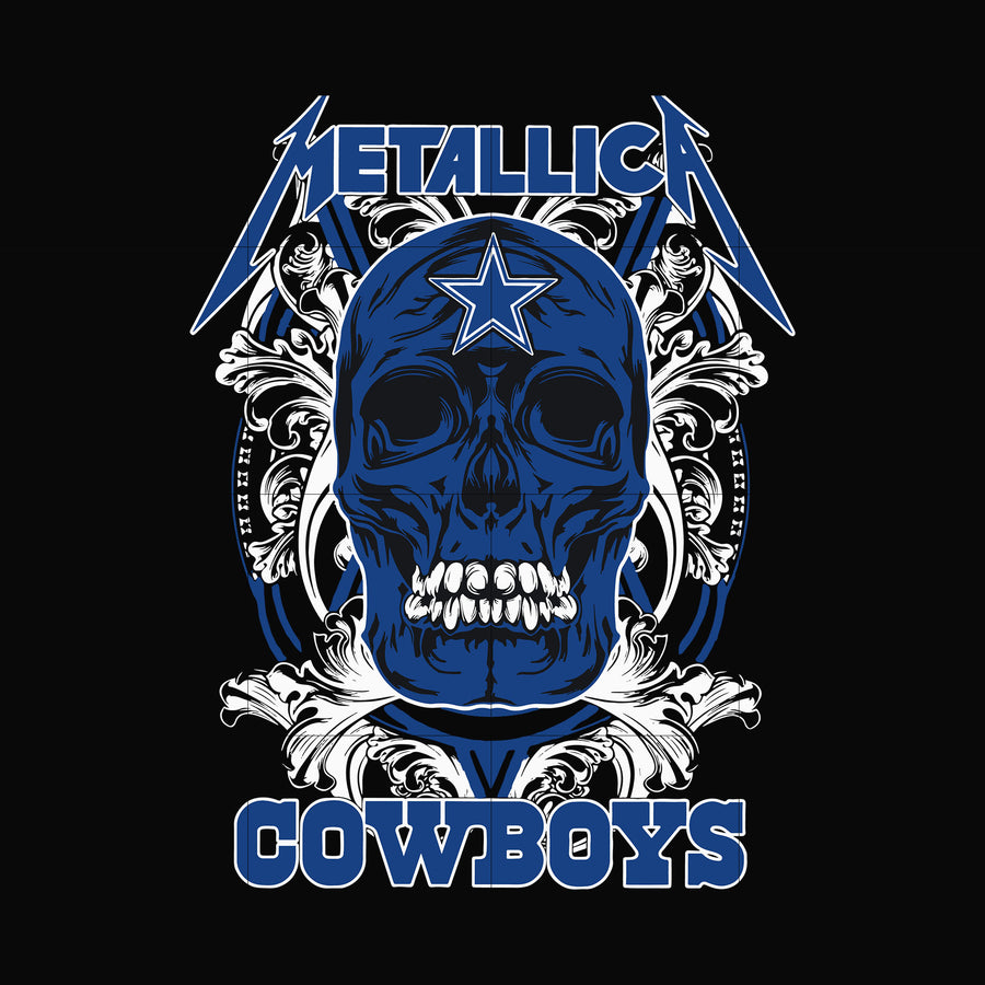 Skull Metallica Dallas Cowboys svg, png, dxf, eps digital file NNFL0001