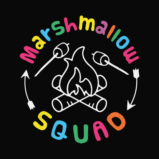 Marshmallow squad camping svg, png, dxf, eps digital file CMP026