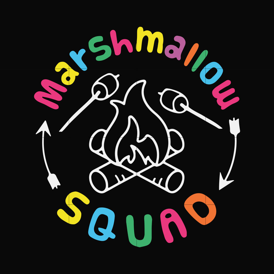 Marshmallow squad camping svg, png, dxf, eps digital file CMP026