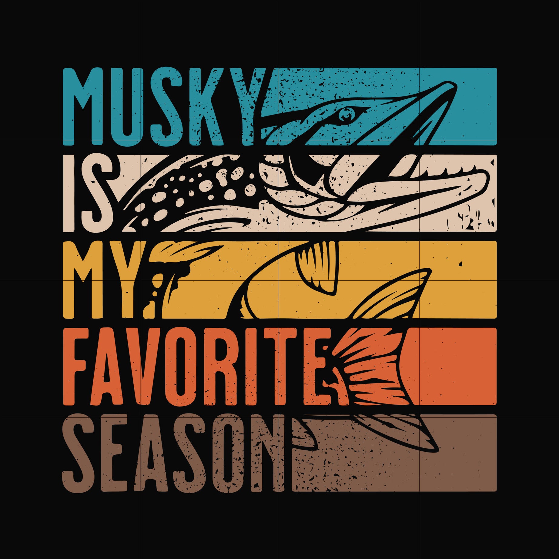 Musky is my favorite season svg, png, dxf, eps digital file OTH0085