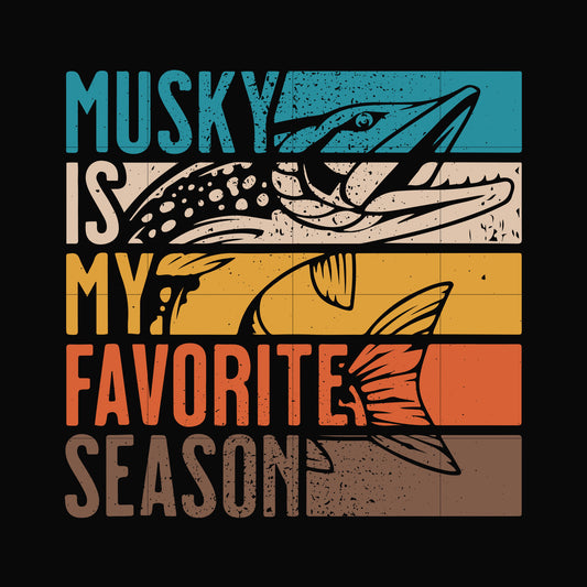 Musky is my favorite season svg, png, dxf, eps digital file OTH0085