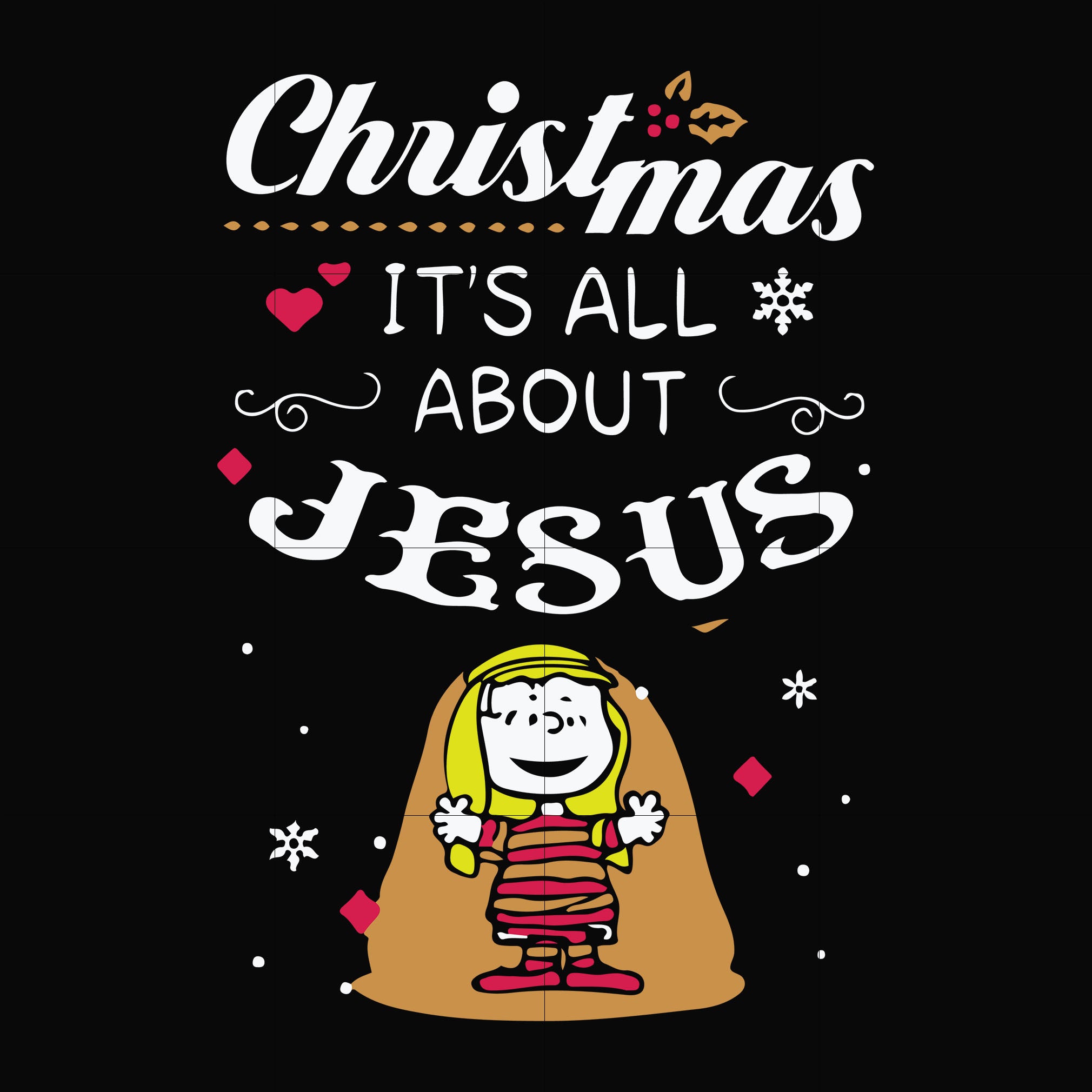 Christmas its all about jesus svg, png, dxf, eps digital file NCRM1607