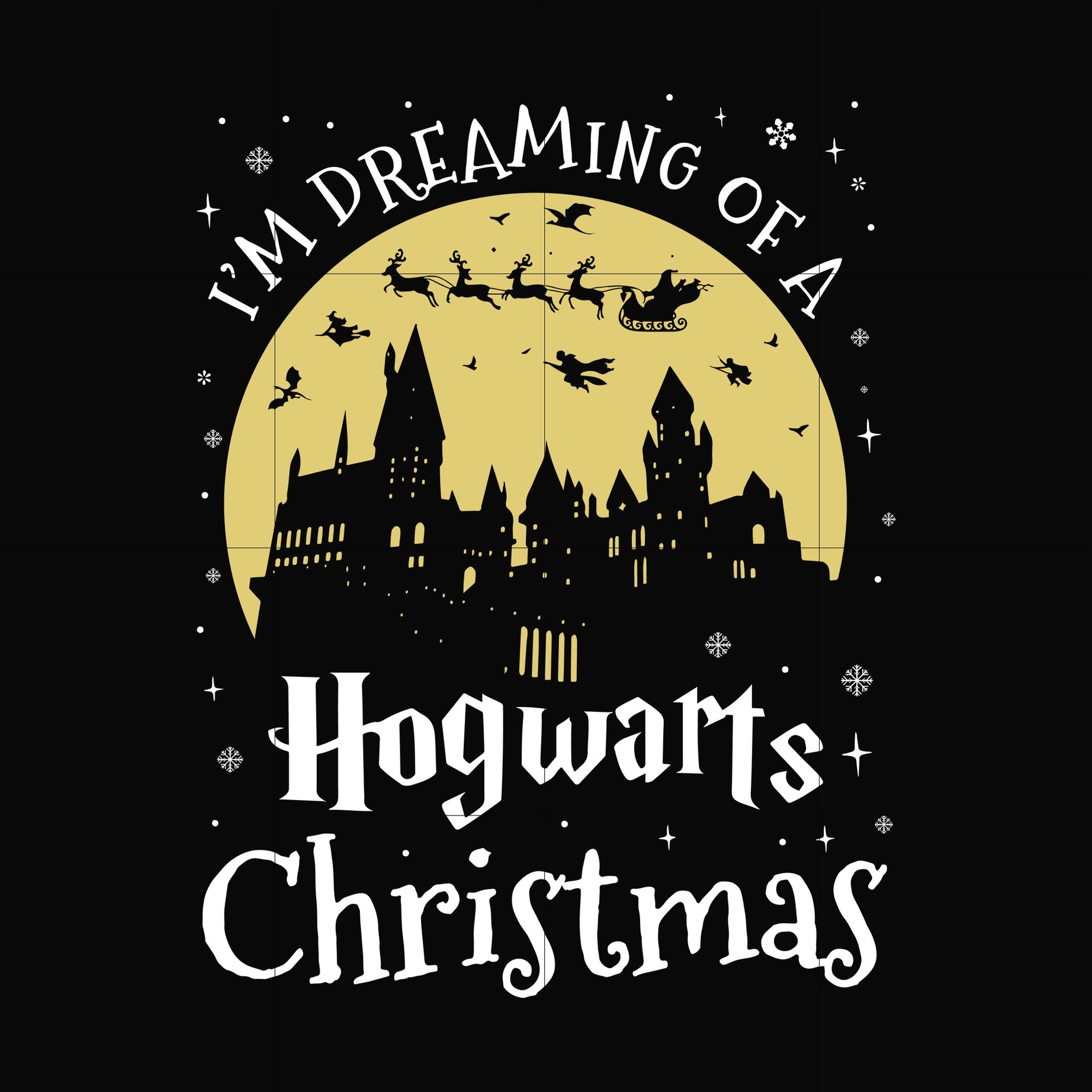 Im dreaming of a hogwarts christmas svg, png, dxf, eps digital file NCRM14072013