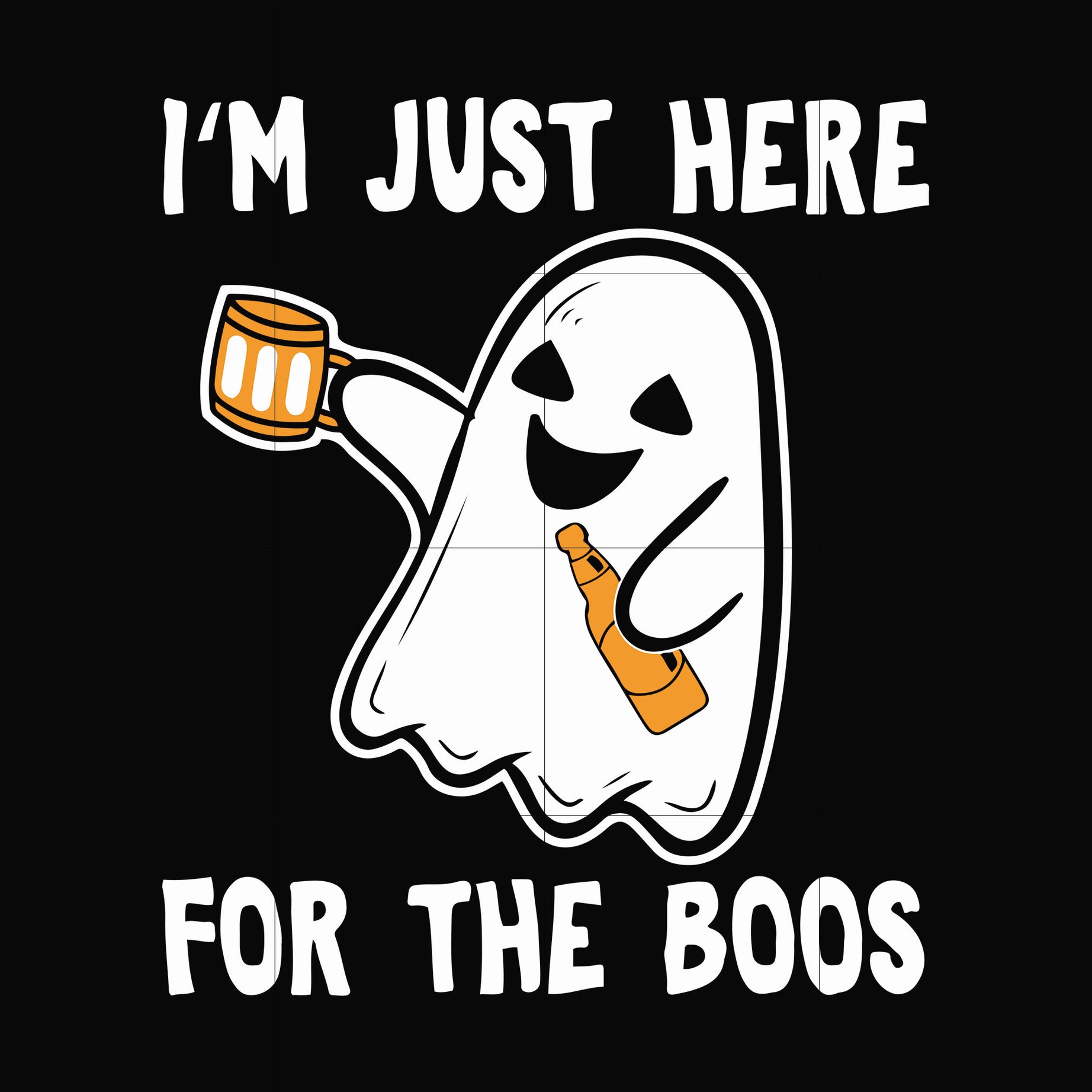 Im just here for the boos svg, halloween svg, png, dxf, eps digital file HLW2307219