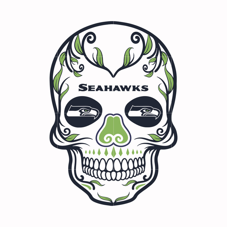 Seahawks skull, svg, png, dxf, eps file NFL0000131