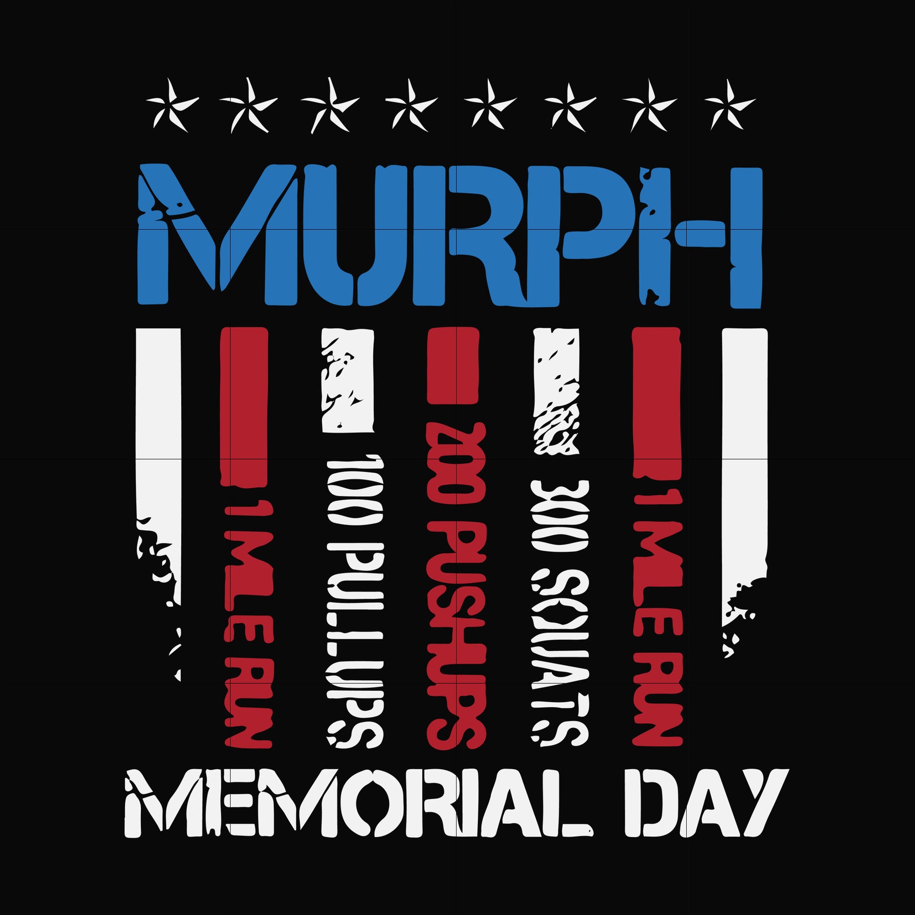 Murph memorial day svg, png, dxf, eps file FN000892
