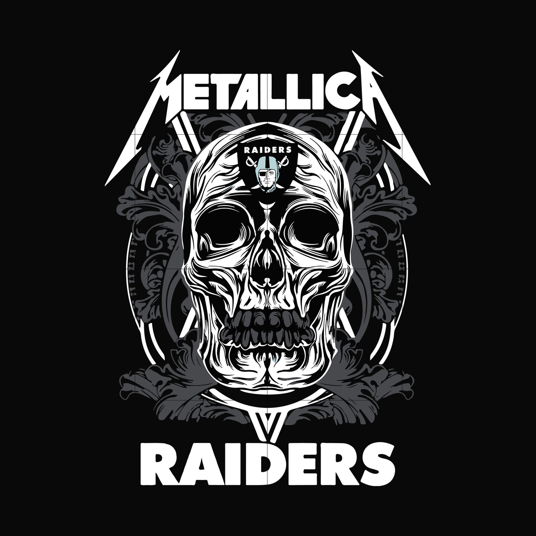 Skull Metallica Raiders svg, png, dxf, eps digital file NNFL0008