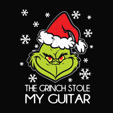 The grinch stole my guitar svg, png, dxf, eps digital file NCRM1307209