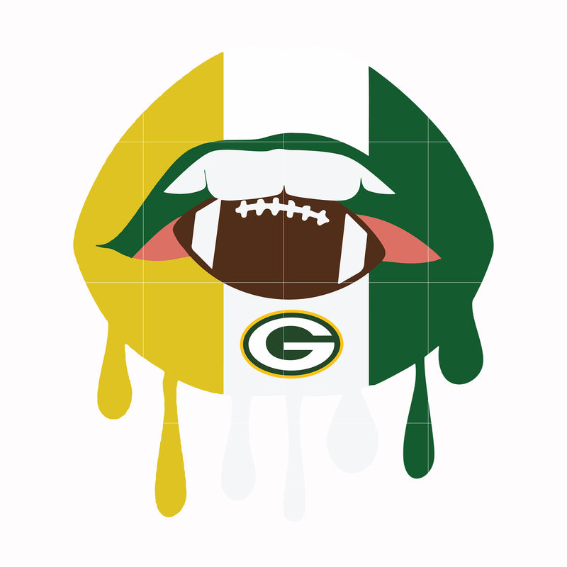 Green Bay Packers lips, svg, png, dxf, eps file NFL0000157