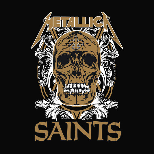 skull metallica New Orleans Saints svg, png, dxf, eps digital file NNFL0009