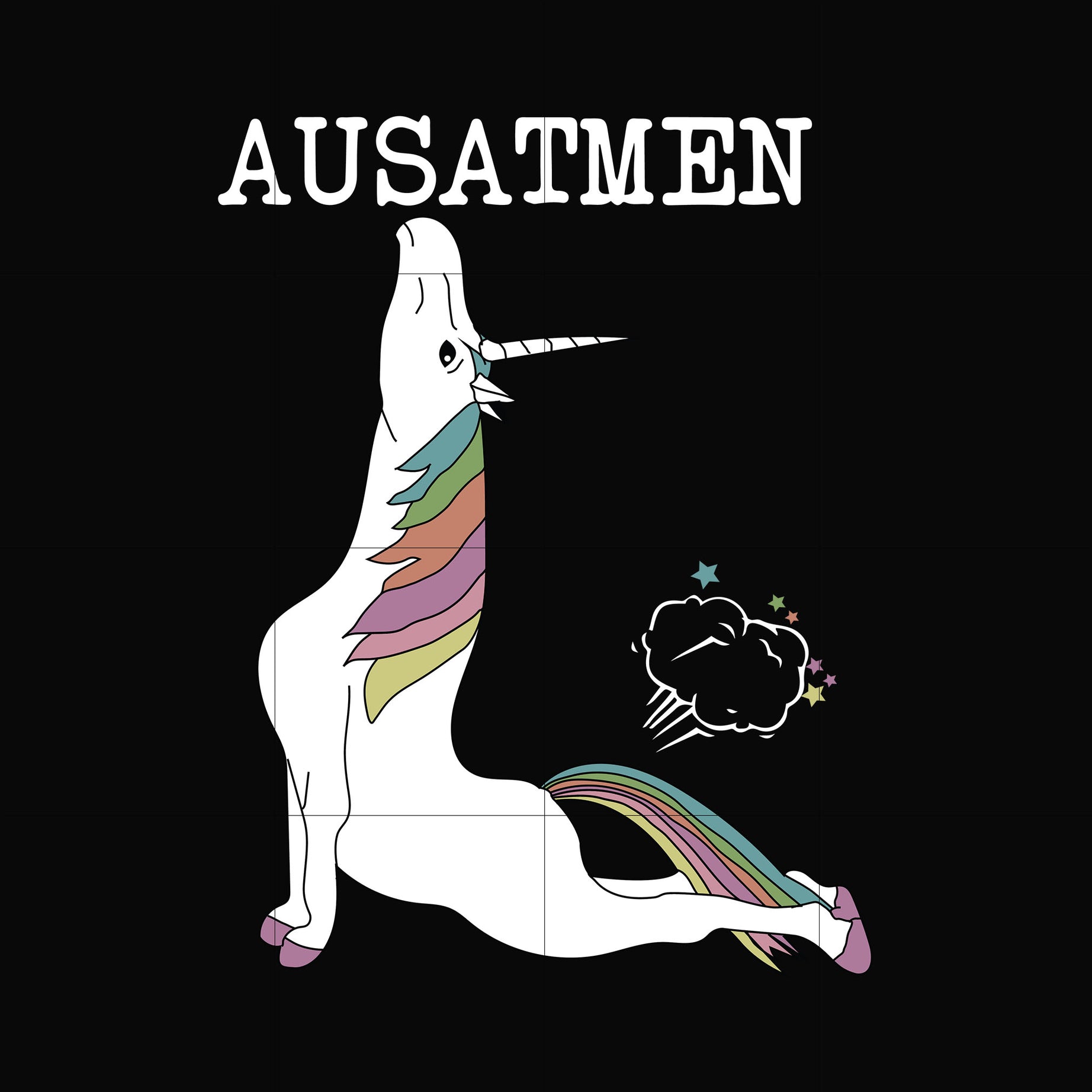 unicorn exhale svg, png, dxf, eps digital file TD109