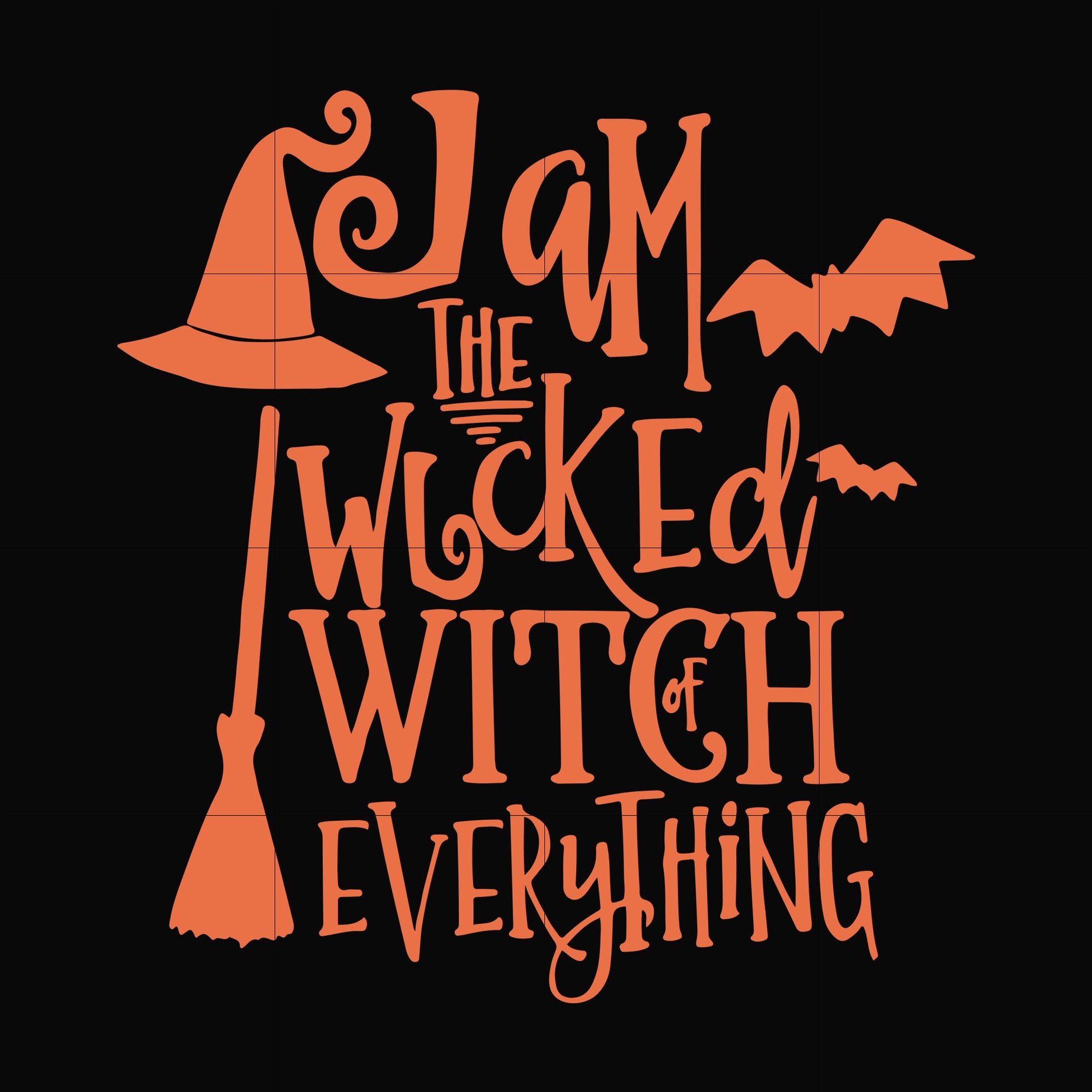 I am teh wicked witch everything svg, halloween svg, png, dxf, eps digital file HWL22072036