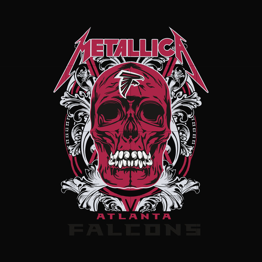 skull metallica Atlanta Falcons svg, png, dxf, eps digital file NNFL00019