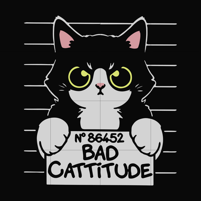 Bad Cattitude svg, png, dxf, eps digital file TD29072028