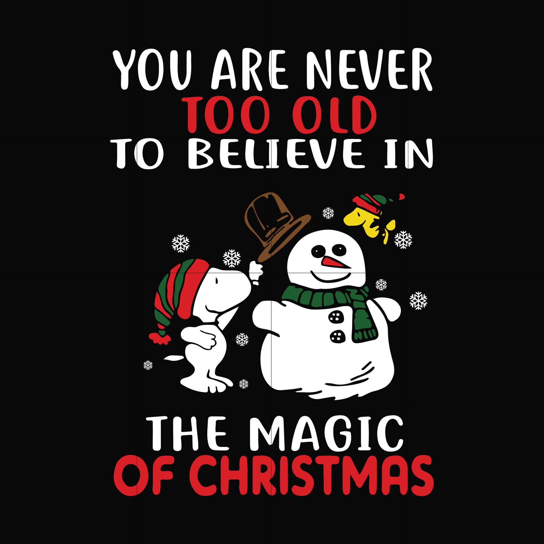 You are never too old to believe in the magic of christmas svg, png, dxf, eps digital file NCRM0178