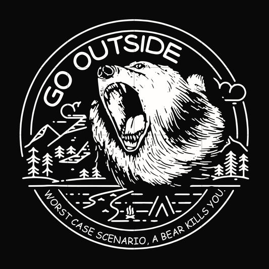 Go outside worst case scenario, a beer kill you svg, png, dxf, eps digital file CMP058