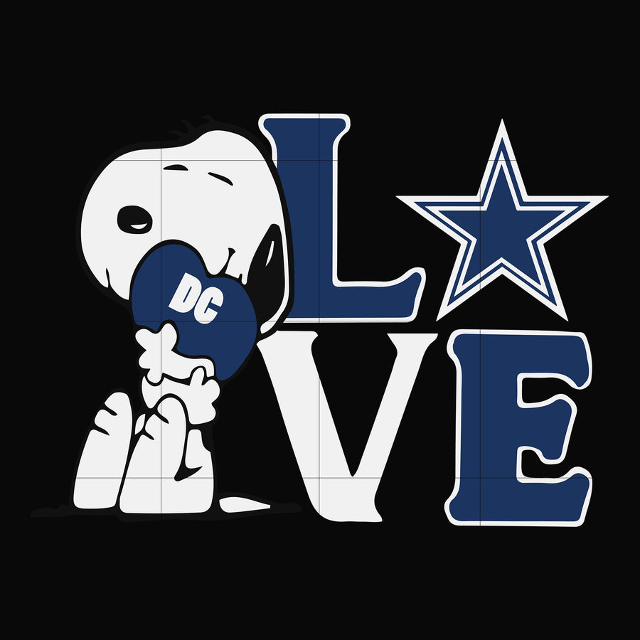 snoopy love Dallas Cowboys svg, png, dxf, eps digital file TD9