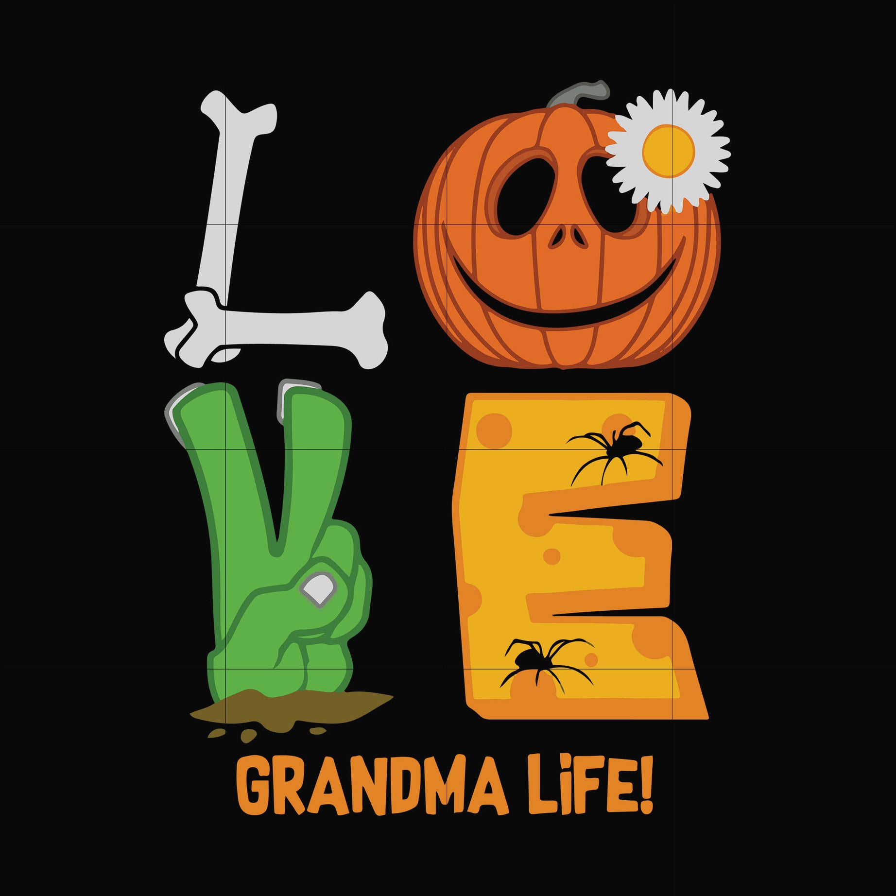 Love grandma life svg, png, dxf, eps digital file HWL21072029