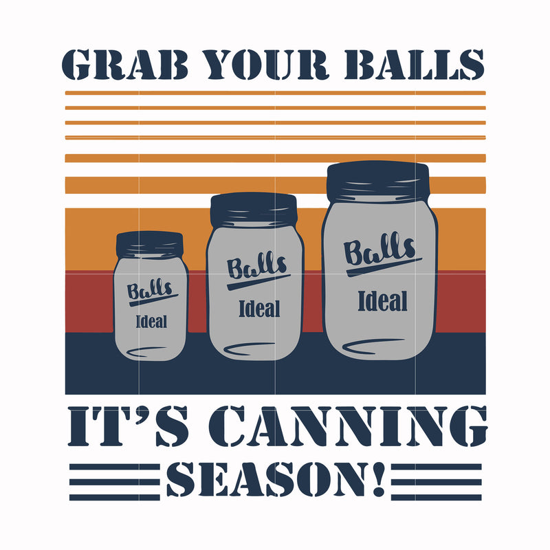 Grab your balls it's canning season svg, png, dxf, eps digital file TD29072024