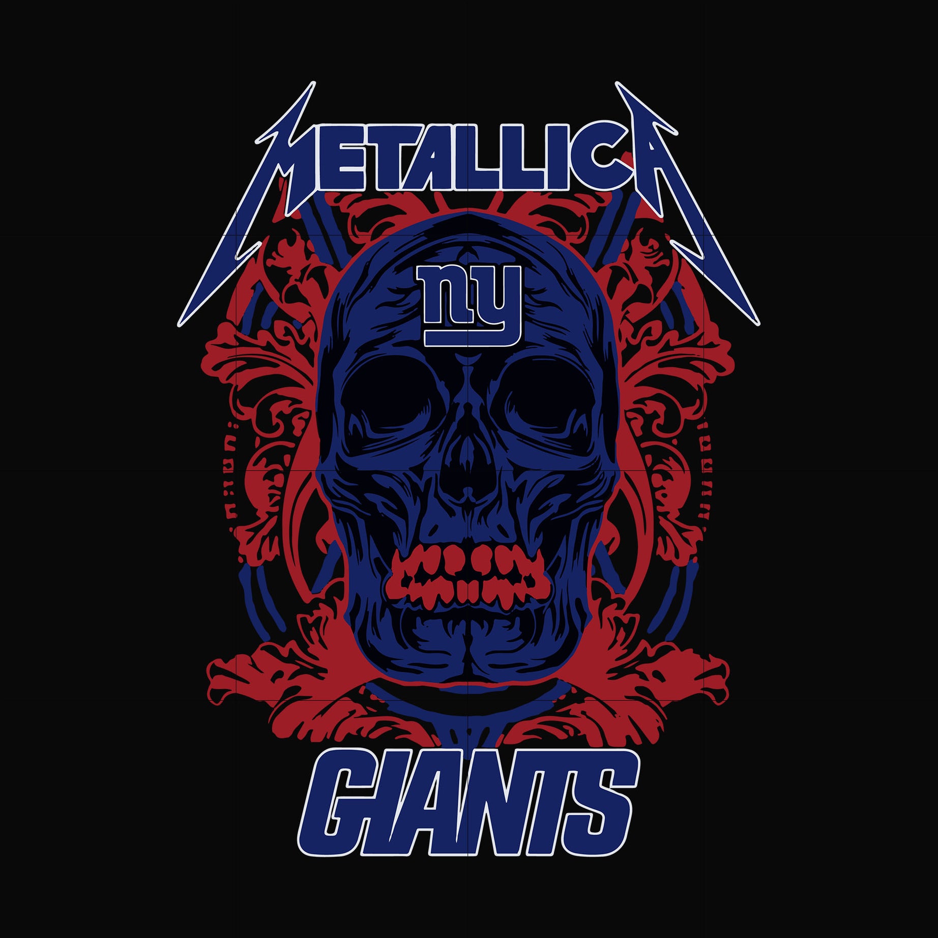 Skull Metallica New York Giants svg, png, dxf, eps digital file NNFL0007