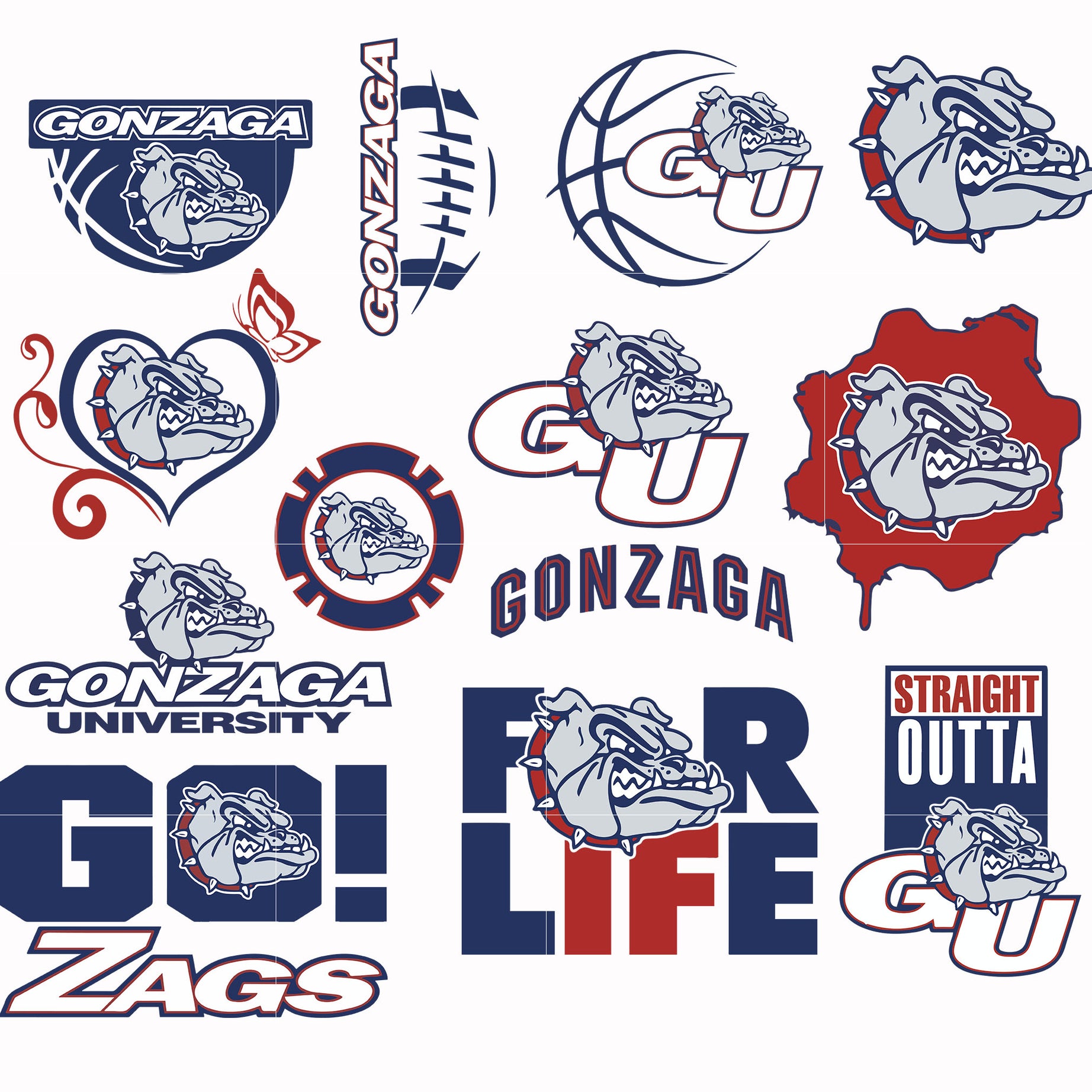 Gonzaga Bulldogs svg, png, dxf, eps file NCAA0000254