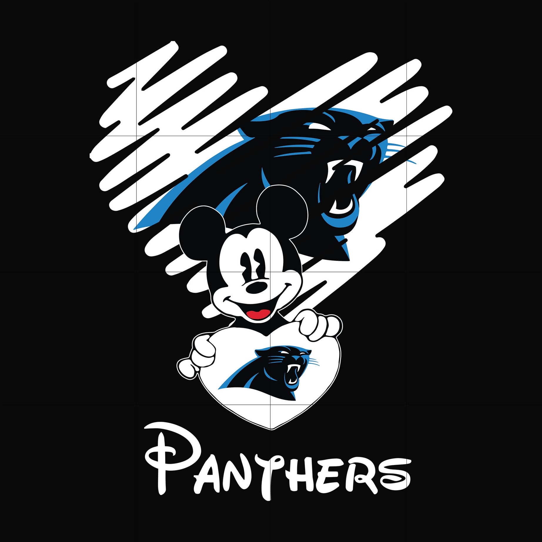 Carolina Panthers heart svg, png, dxf, eps digital file NNFL0036