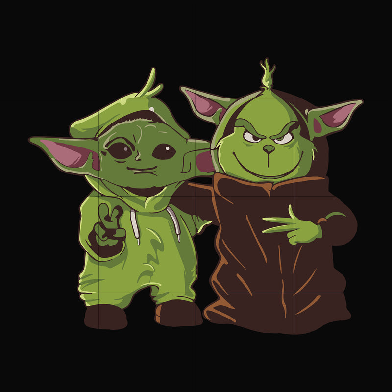 Grinch with the child baby yoda svg, png, dxf, eps digital file NCRM0013