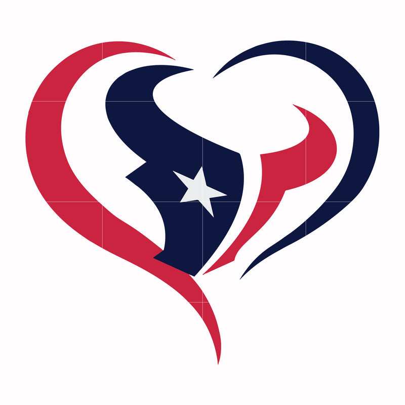 Houston Texans heart, svg, png, dxf, eps file NFL0000150
