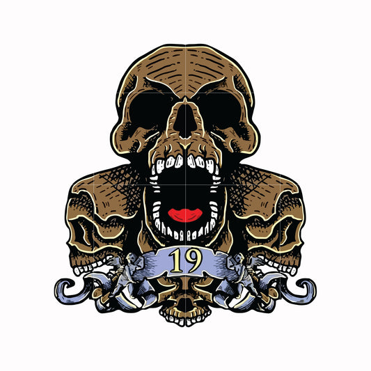 Skull 19 svg, png, dxf, eps digital file TD121