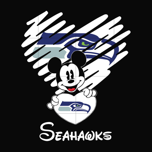 Seattle seahawks heart svg, png, dxf, eps digital file NNFL0051