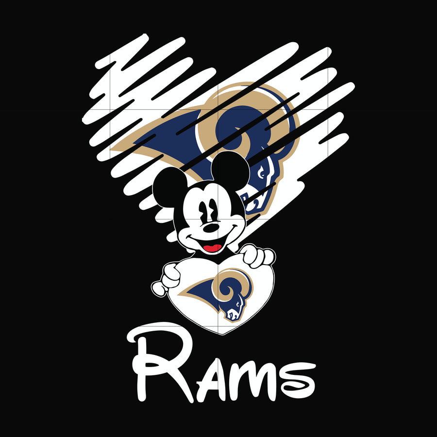 Los Angeles Rams heart svg, png, dxf, eps digital file NNFL0032