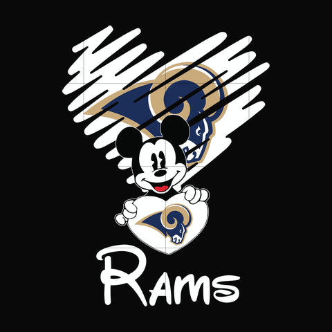 Los Angeles Rams heart svg, png, dxf, eps digital file NNFL0032