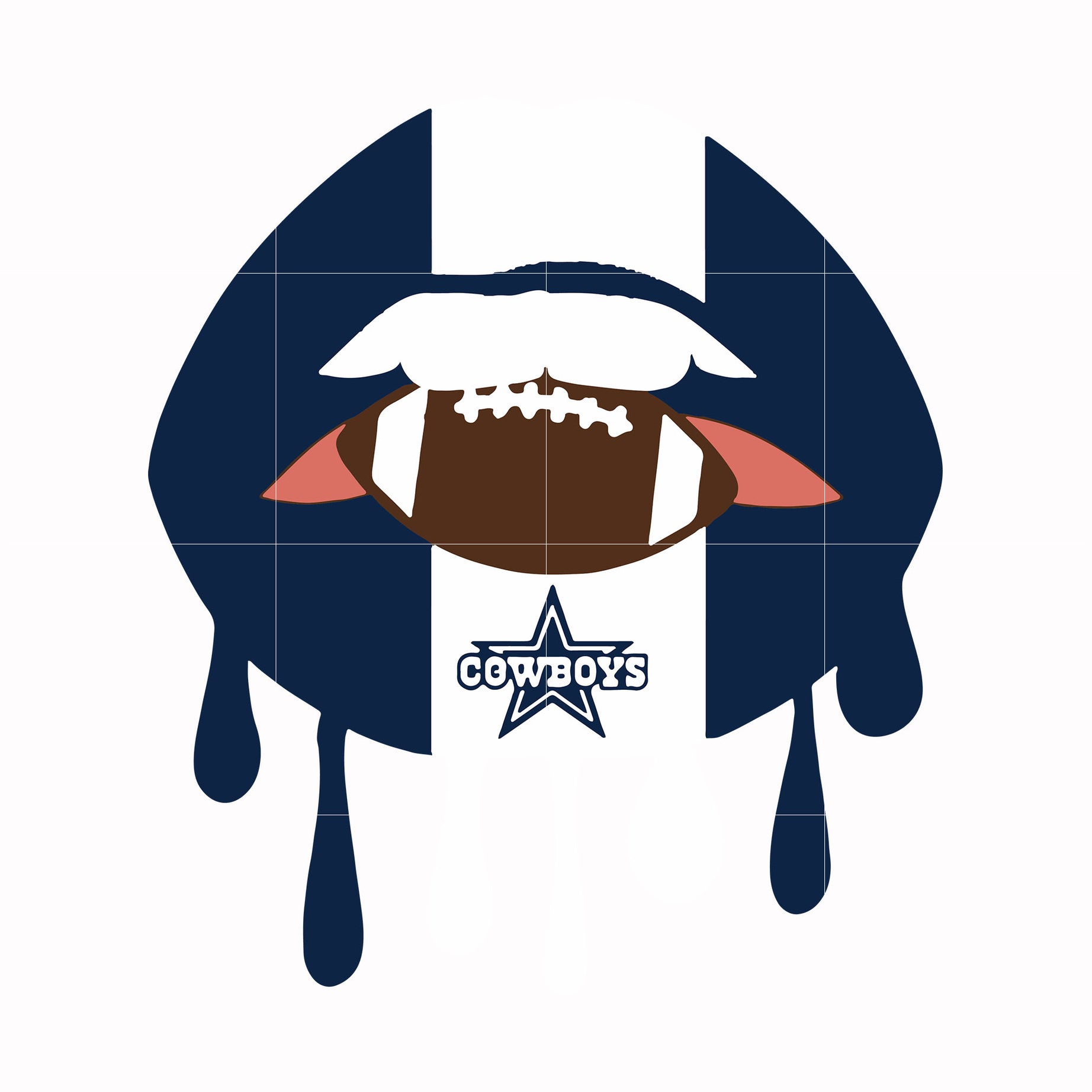Cowboys lips, svg, png, dxf, eps file NFL0000116
