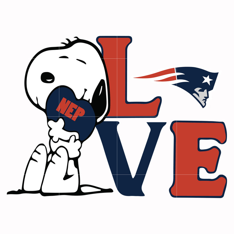 snoopy love New England Patriots svg, png, dxf, eps digital file TD20