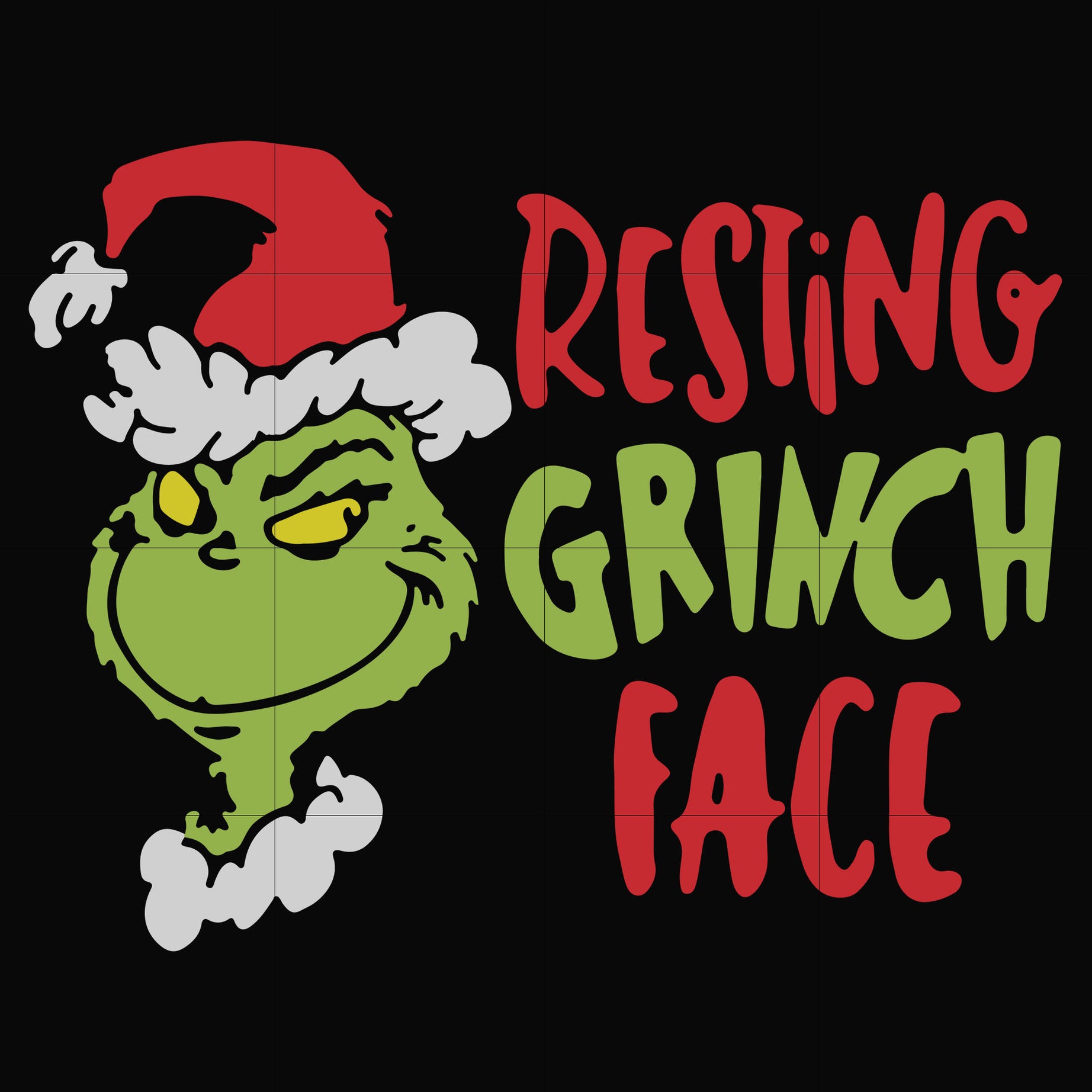 Resting Grinch face svg, png, dxf, eps digital file NCRM13072028