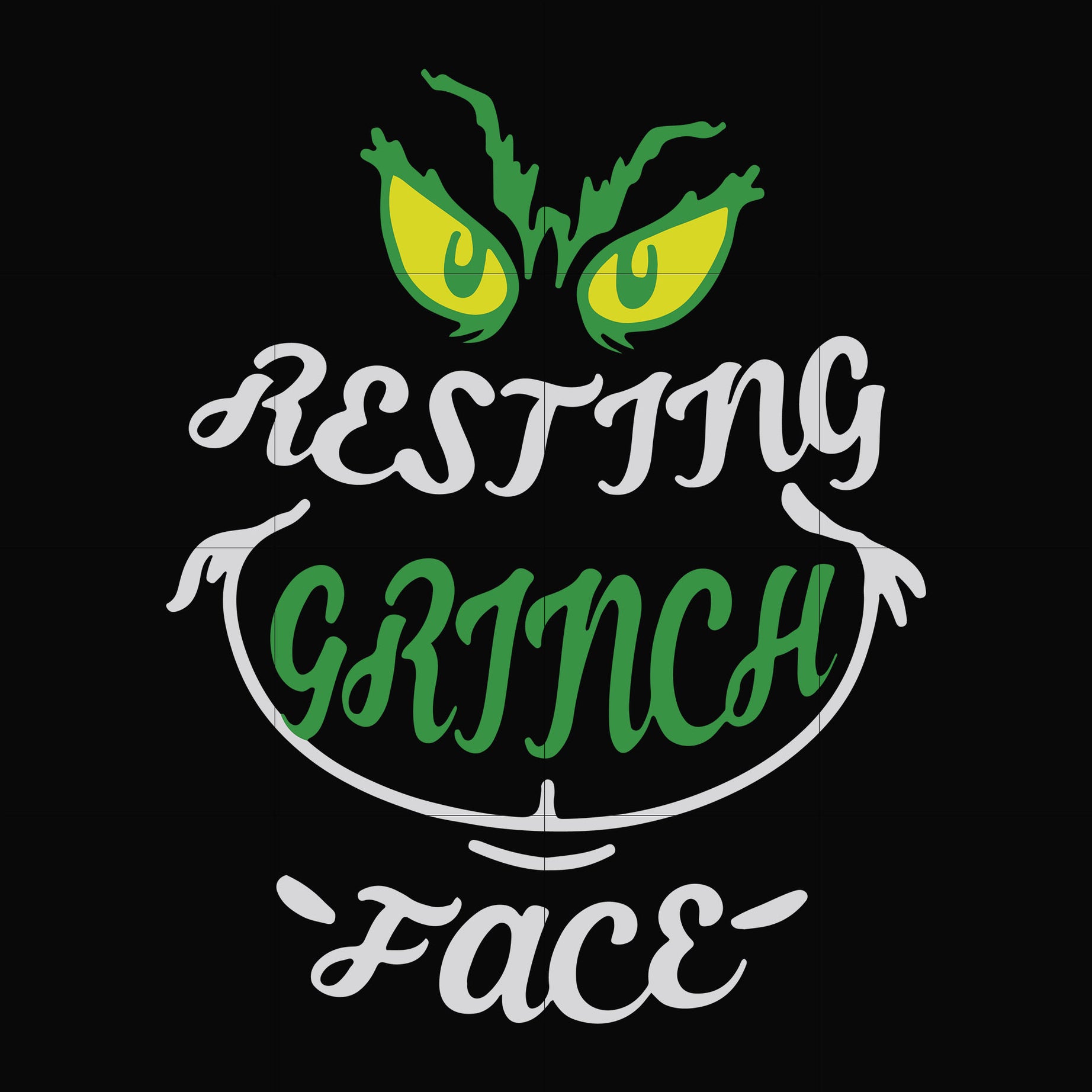 Resting Grinch face svg, png, dxf, eps digital file NCRM13072034