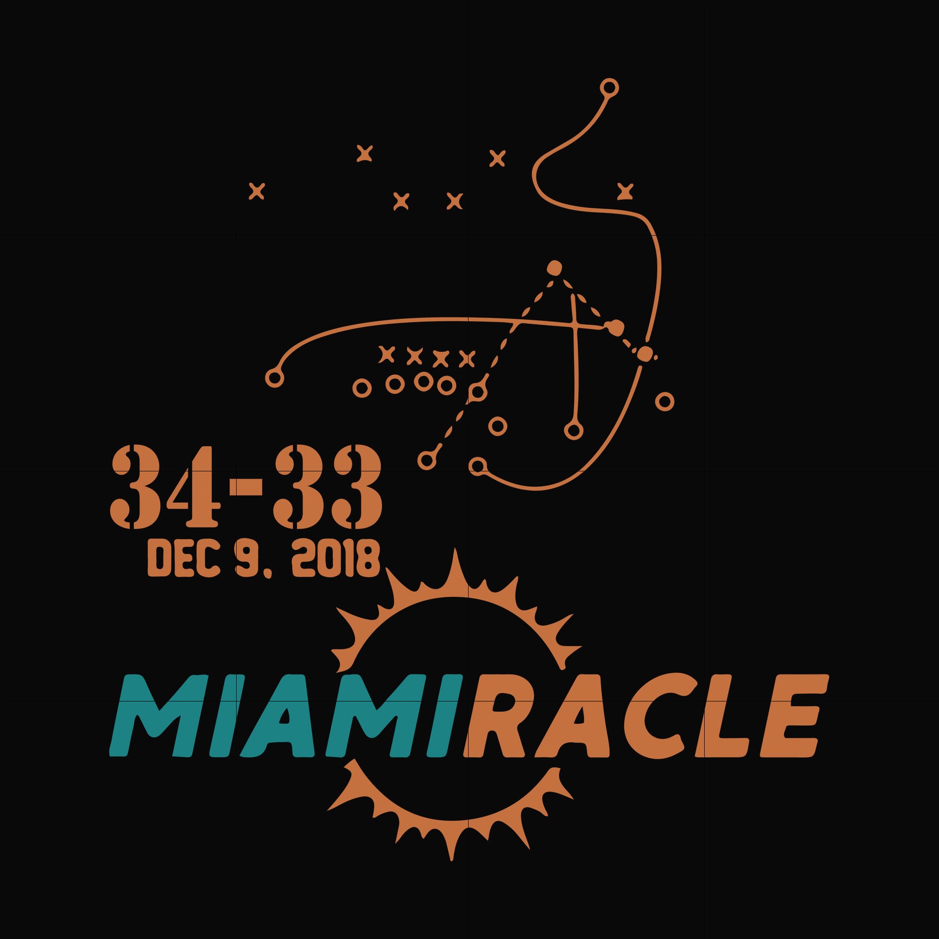 34-33 Dec 9, 2018 Miamiracle svg, png, dxf, eps file FN000908
