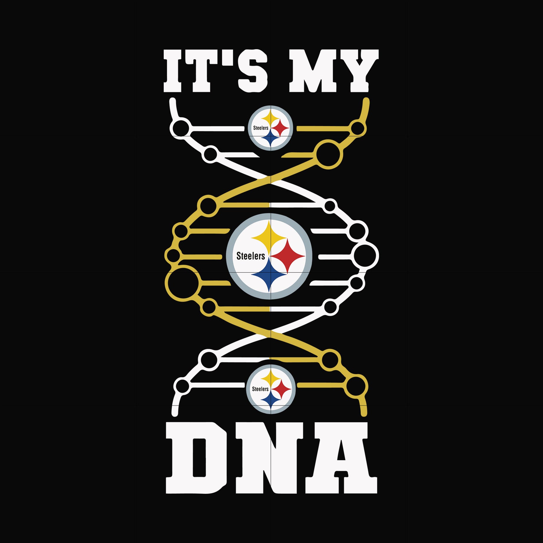 Steelers it's in my DNA, svg, png, dxf, eps file NFL0000182