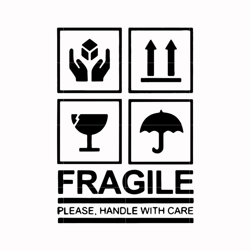 fragile please, handle with care svg, png, dxf, eps digital file TD92