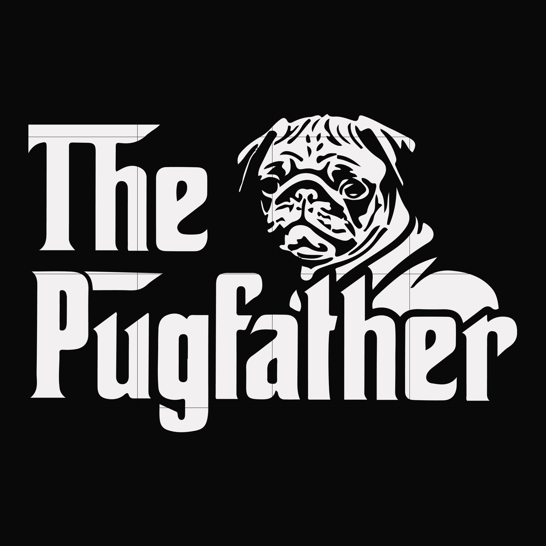 The pugfather svg, png, dxf, eps file FN000965