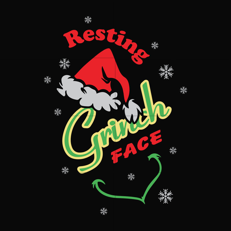 Resting grinch face svg, christmas svg, png, dxf, eps digital file NCRM16072012
