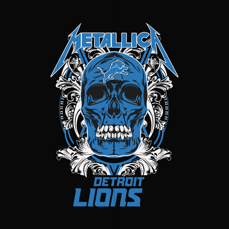 skull metallica Detroit Lions svg, png, dxf, eps digital file NNFL00027