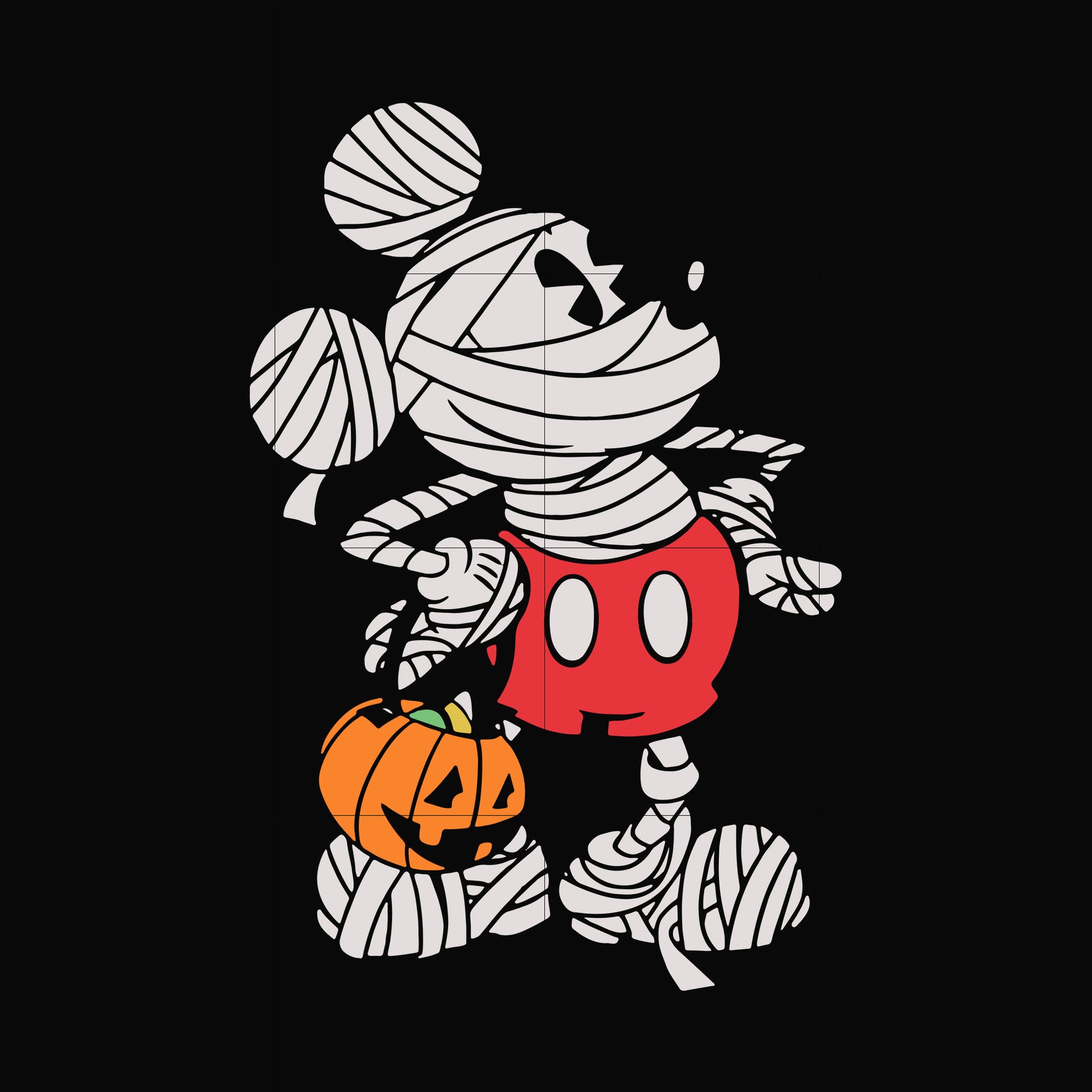 Mickey mouse halloween mummy svg, png, dxf, eps digital file HLW0131