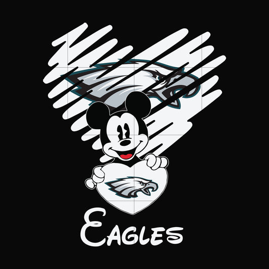 Eagles heart svg, png, dxf, eps digital file NNFL0041