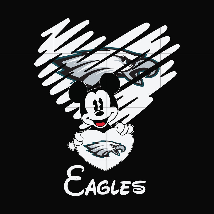 Eagles heart svg, png, dxf, eps digital file NNFL0041