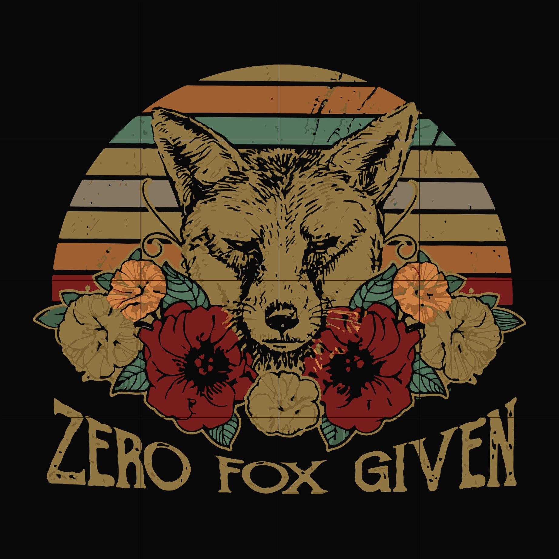 Zero fox given svg, png, dxf, eps file FN000349