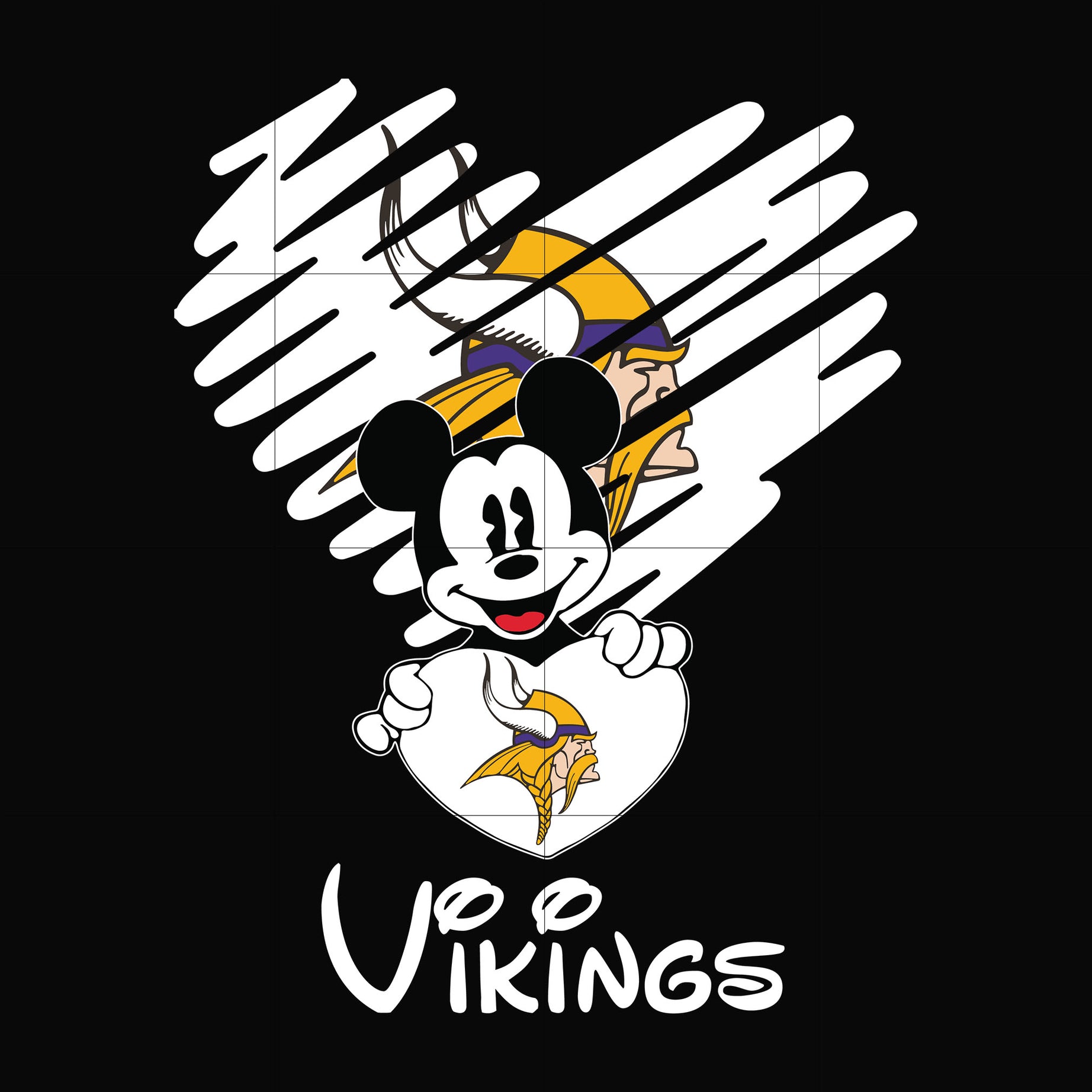 Vikings heart svg, png, dxf, eps digital file NNFL0054