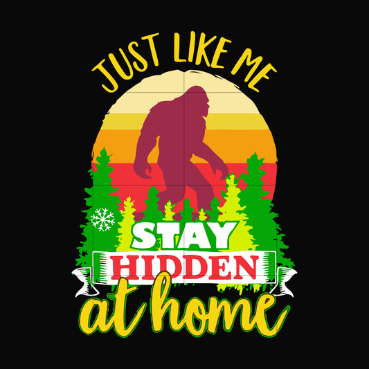 just like me stay hidden at home, king kong retro vintage svg, png, dxf, eps digital file CMP078