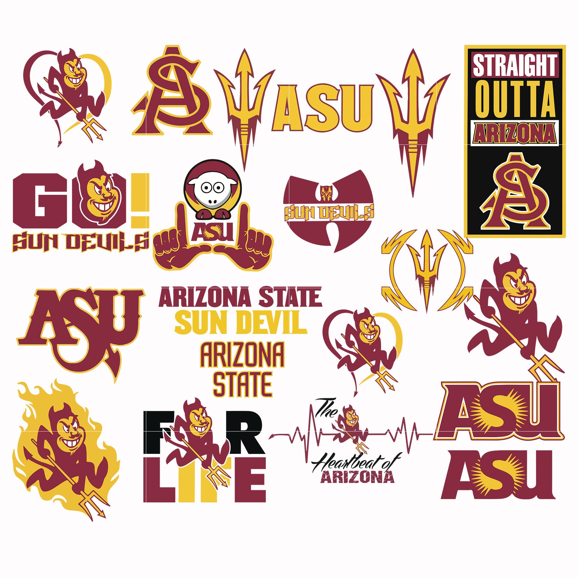 Arizona State Sun Devils svg, png, dxf, eps file NCAA0000206